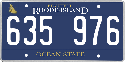 RI license plate 635976