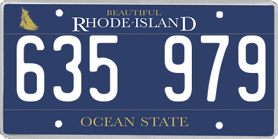 RI license plate 635979