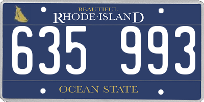 RI license plate 635993