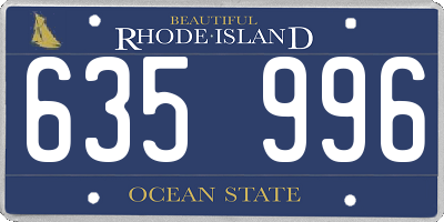 RI license plate 635996