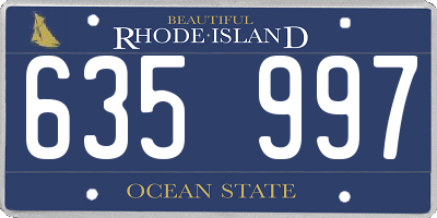 RI license plate 635997