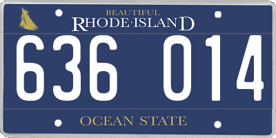 RI license plate 636014