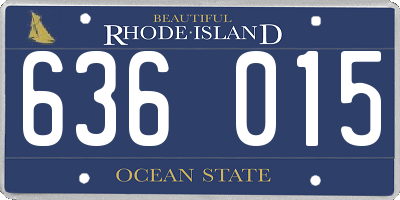 RI license plate 636015