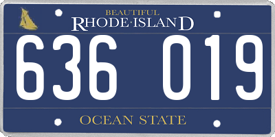 RI license plate 636019