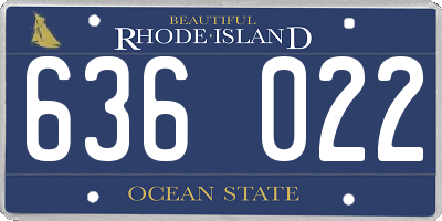 RI license plate 636022