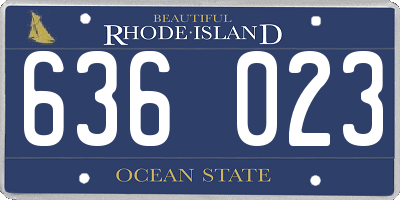 RI license plate 636023