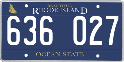 RI license plate 636027
