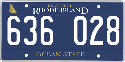 RI license plate 636028