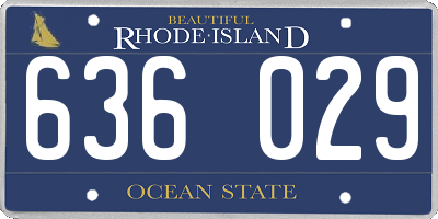 RI license plate 636029