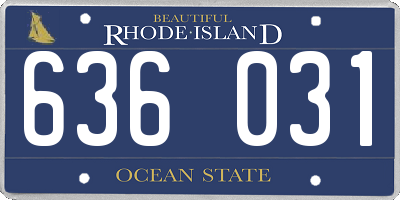 RI license plate 636031