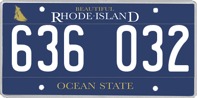 RI license plate 636032