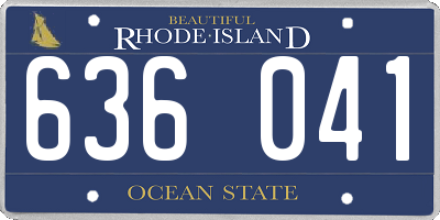 RI license plate 636041