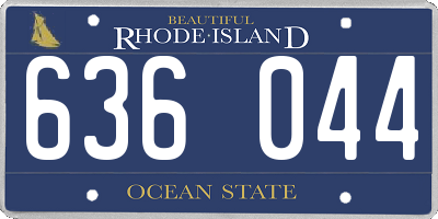 RI license plate 636044