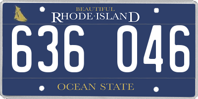 RI license plate 636046