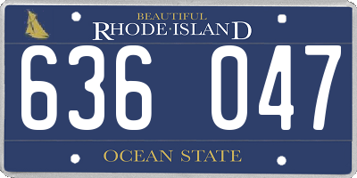 RI license plate 636047