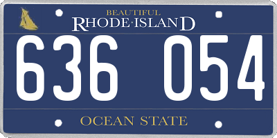 RI license plate 636054