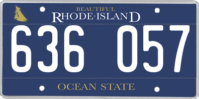 RI license plate 636057