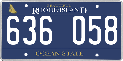 RI license plate 636058