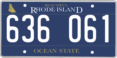 RI license plate 636061