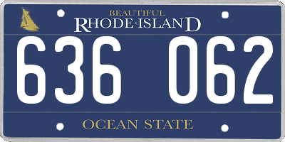 RI license plate 636062
