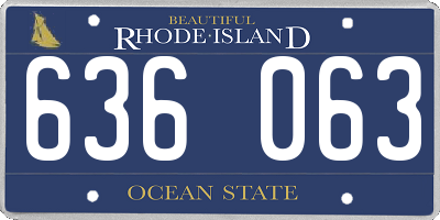 RI license plate 636063