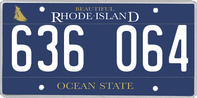 RI license plate 636064