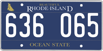 RI license plate 636065