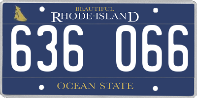 RI license plate 636066