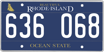 RI license plate 636068