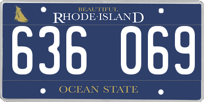 RI license plate 636069