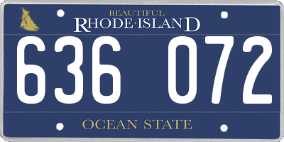 RI license plate 636072