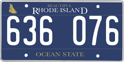 RI license plate 636076