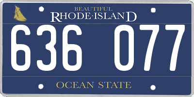 RI license plate 636077