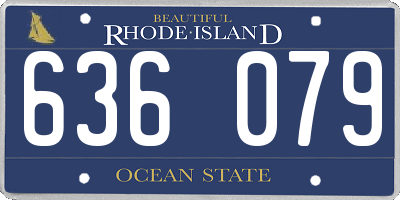 RI license plate 636079