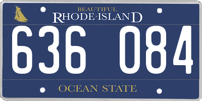 RI license plate 636084