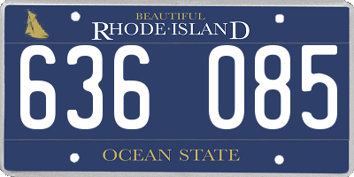 RI license plate 636085