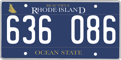 RI license plate 636086