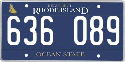 RI license plate 636089
