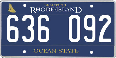 RI license plate 636092