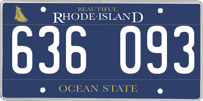 RI license plate 636093