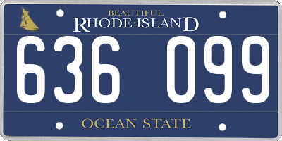 RI license plate 636099