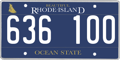 RI license plate 636100