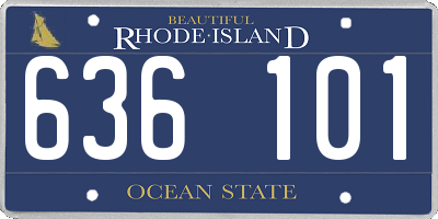 RI license plate 636101