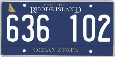 RI license plate 636102
