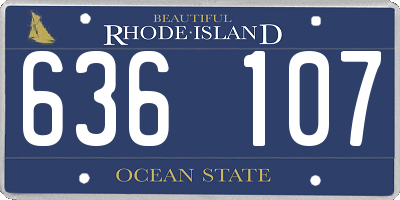 RI license plate 636107