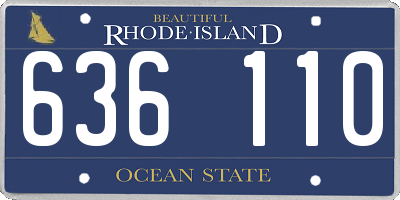 RI license plate 636110