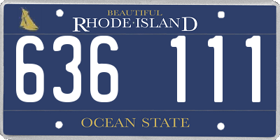 RI license plate 636111
