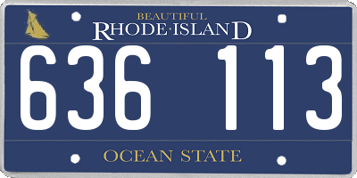 RI license plate 636113