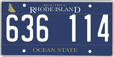 RI license plate 636114