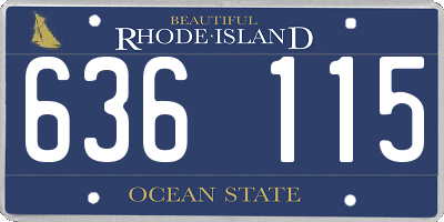 RI license plate 636115